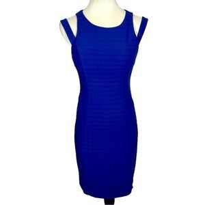 Guess Los Angeles Royal Blue sleeveless knee length mini dress fitted bodycon